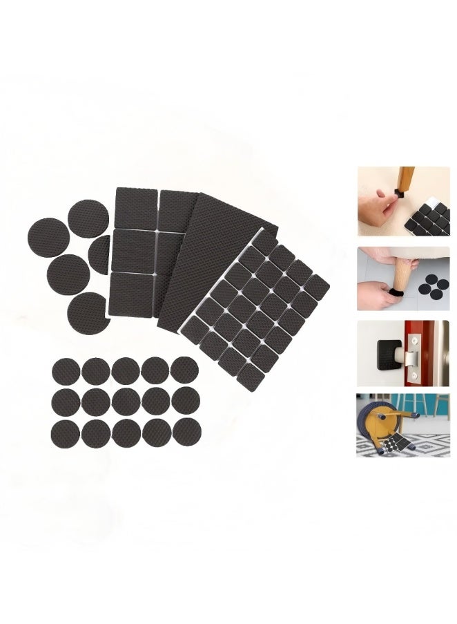 52PCS Anti-Slip Furniture Pads Self-Adhesive Rubber Feet – Mixed Sizes Chair Leg Floor Protectors with Noise Reduction for Hardwood, Tile, Laminate & Carpet Floors - Image 1